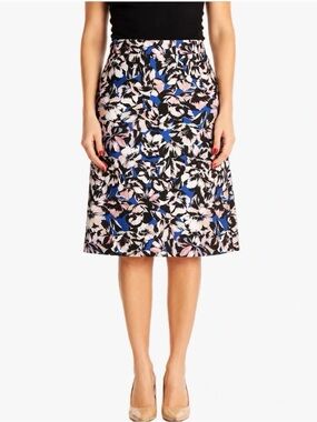 J.Crew Women’s Size 8 A-Line Skirt Knee Length Blue Pink Career Work NWOT